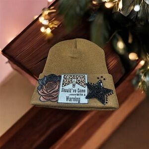 Should’ve Come With a Warning Label Custom Beanie